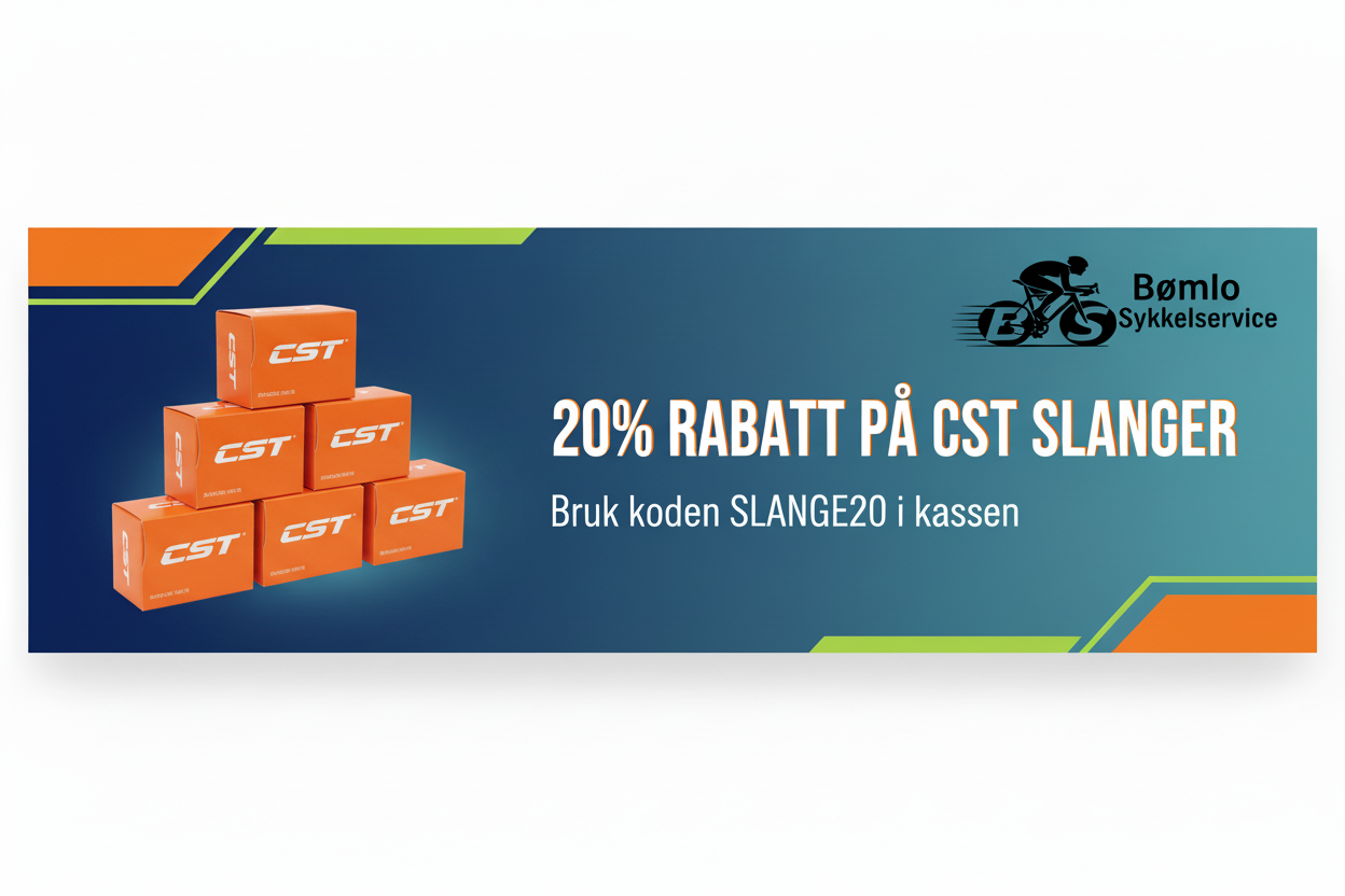 CST slanger rabattbanner med logo