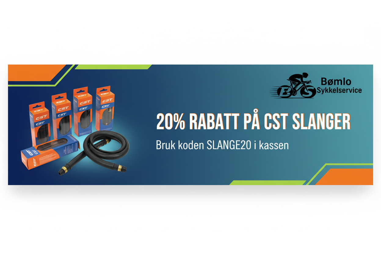20% rabatt på CST slanger - bruk koden SLANGE20 i kassen